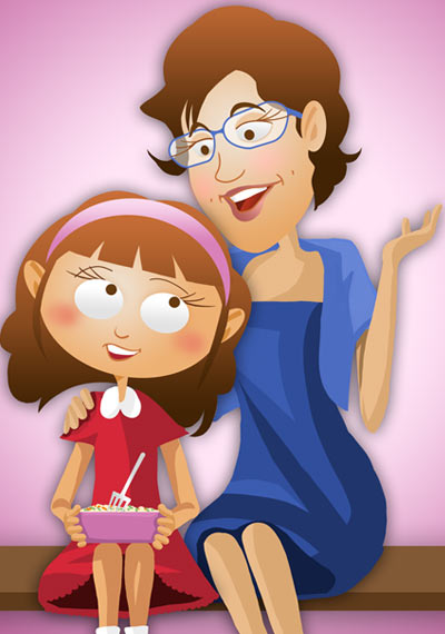 Children story book character design 4