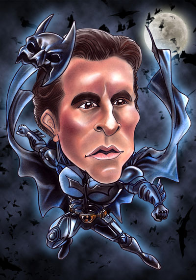 The dark knight caricature