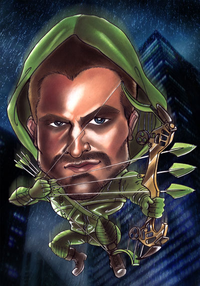 green arrow caricature