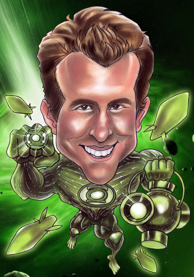 green lantern caricature