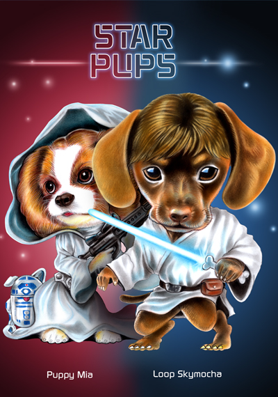 Star Pups caricature